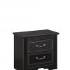 Ashley Cavallino 2-Drawer Black Nightstand