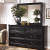 Ashley Cavallino Black Dresser & Mirror