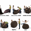 Cordaroy's Queen Charcoal Convertible Beanbag