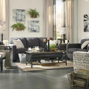 Alenya Charcoal Sofa and Love