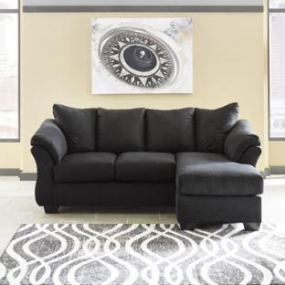 Darcy-Black Sofa Chaise