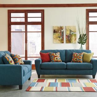 Sagen Teal Sofa 