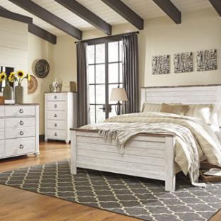 Willowton - Whitewash Queen Bed