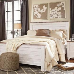 Willowton - Whitewash Queen Bed