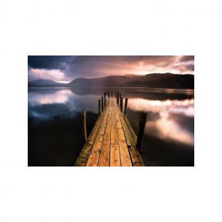 Dawn Pier in Water Framed Print