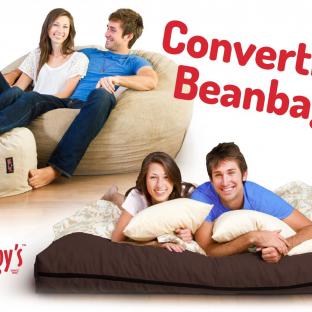 Cordaroy's Queen Charcoal Convertible Beanbag