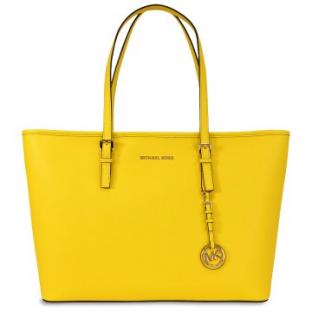 Michael Kors Jet Set Travel Saffiano Leather Top-Zip Tote