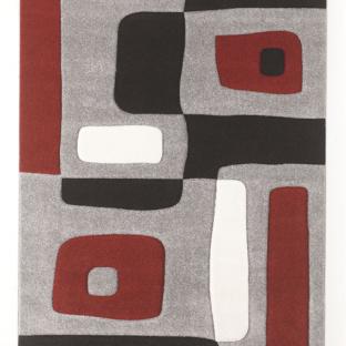 Geo - Multi Red Contemporary Rug 